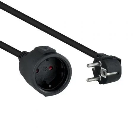 Nanocable Cable de Alimentación Alargador Schuko Negro 2 m Nanocable Cable de Alimentación Alargador Schuko Negro 2 m